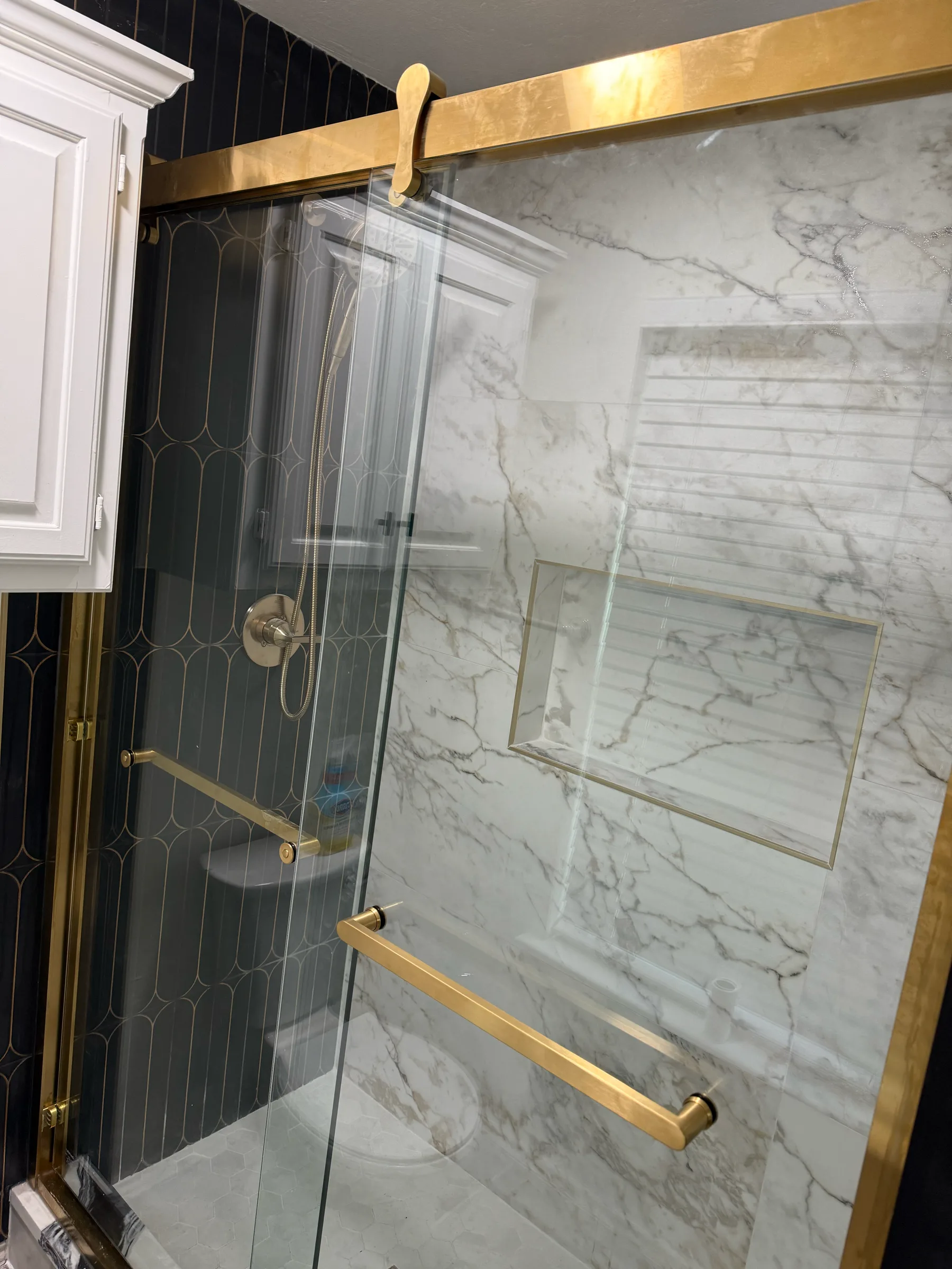 Completed bathroom and shower remodeling work
