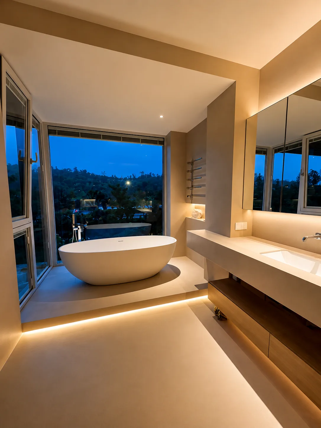 Completed bathroom and shower remodeling work
