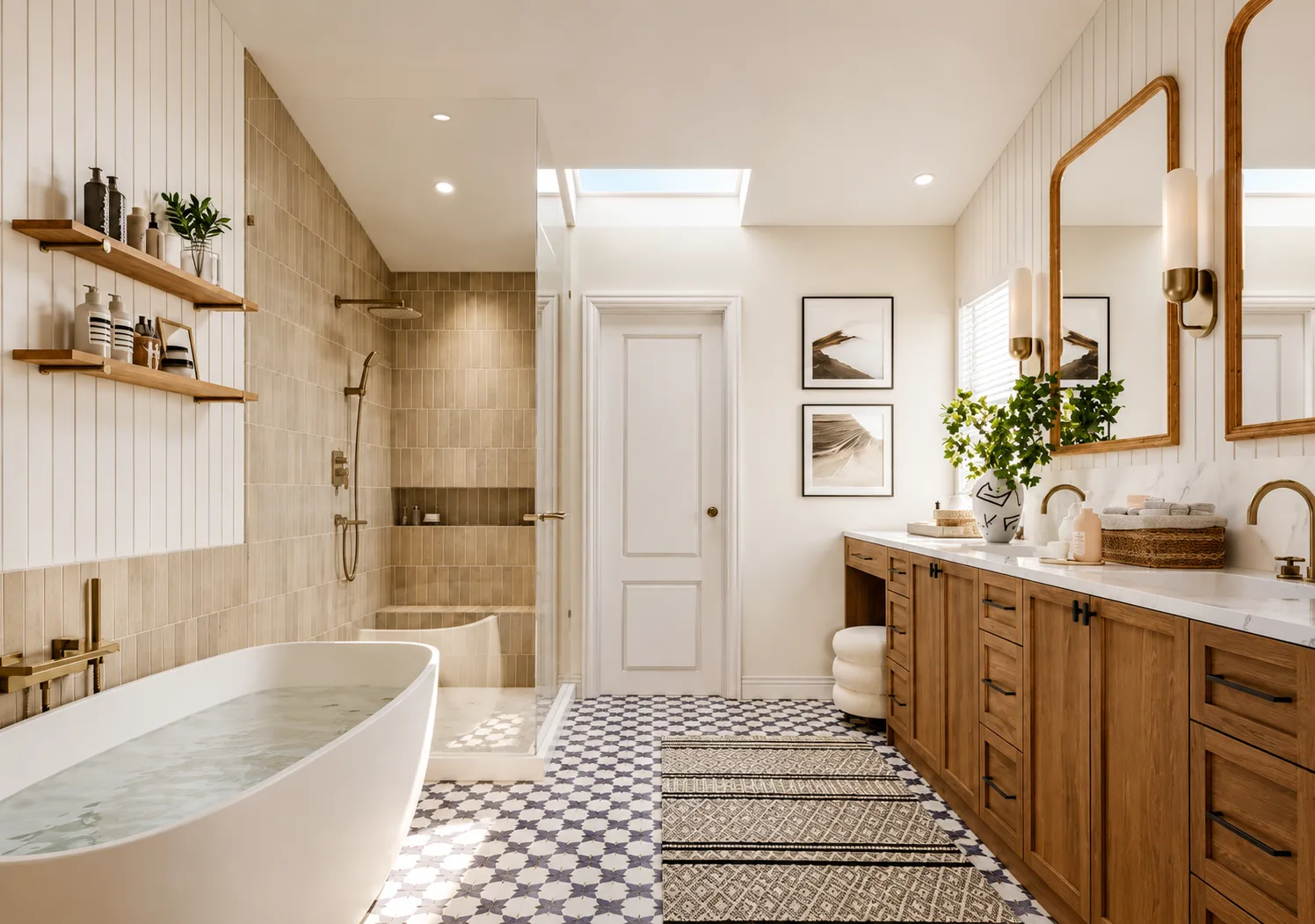 Completed bathroom and shower remodeling work