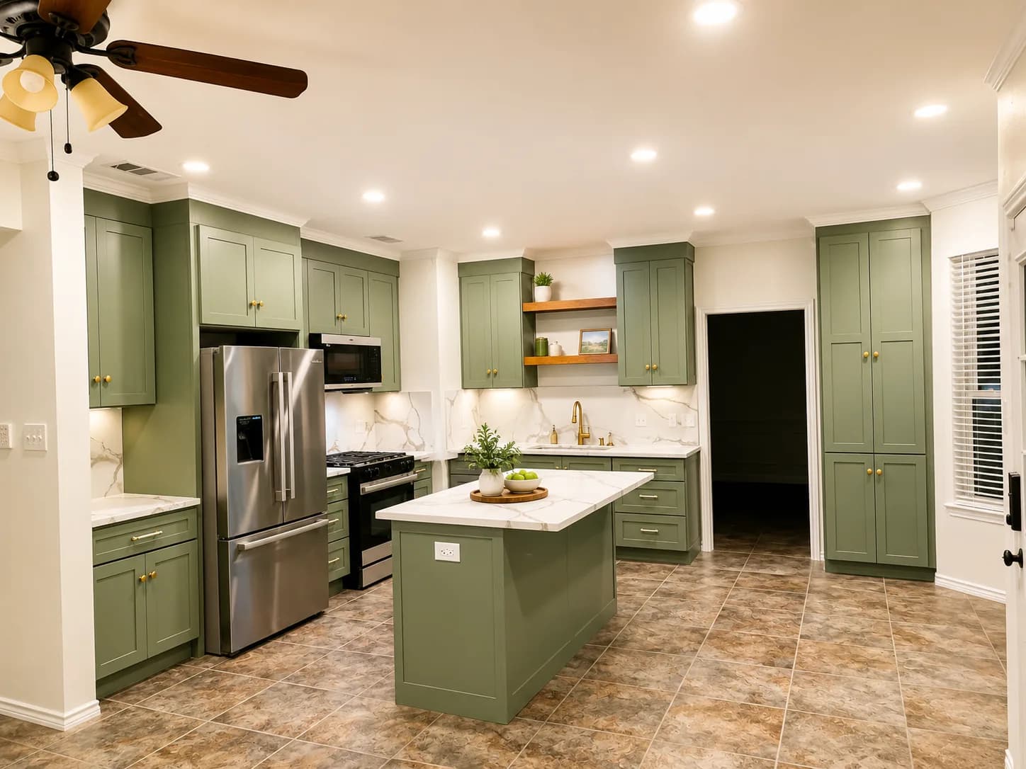 Completed kitchen remodeling work