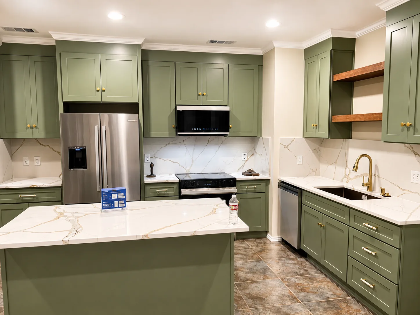 Completed kitchen remodeling work